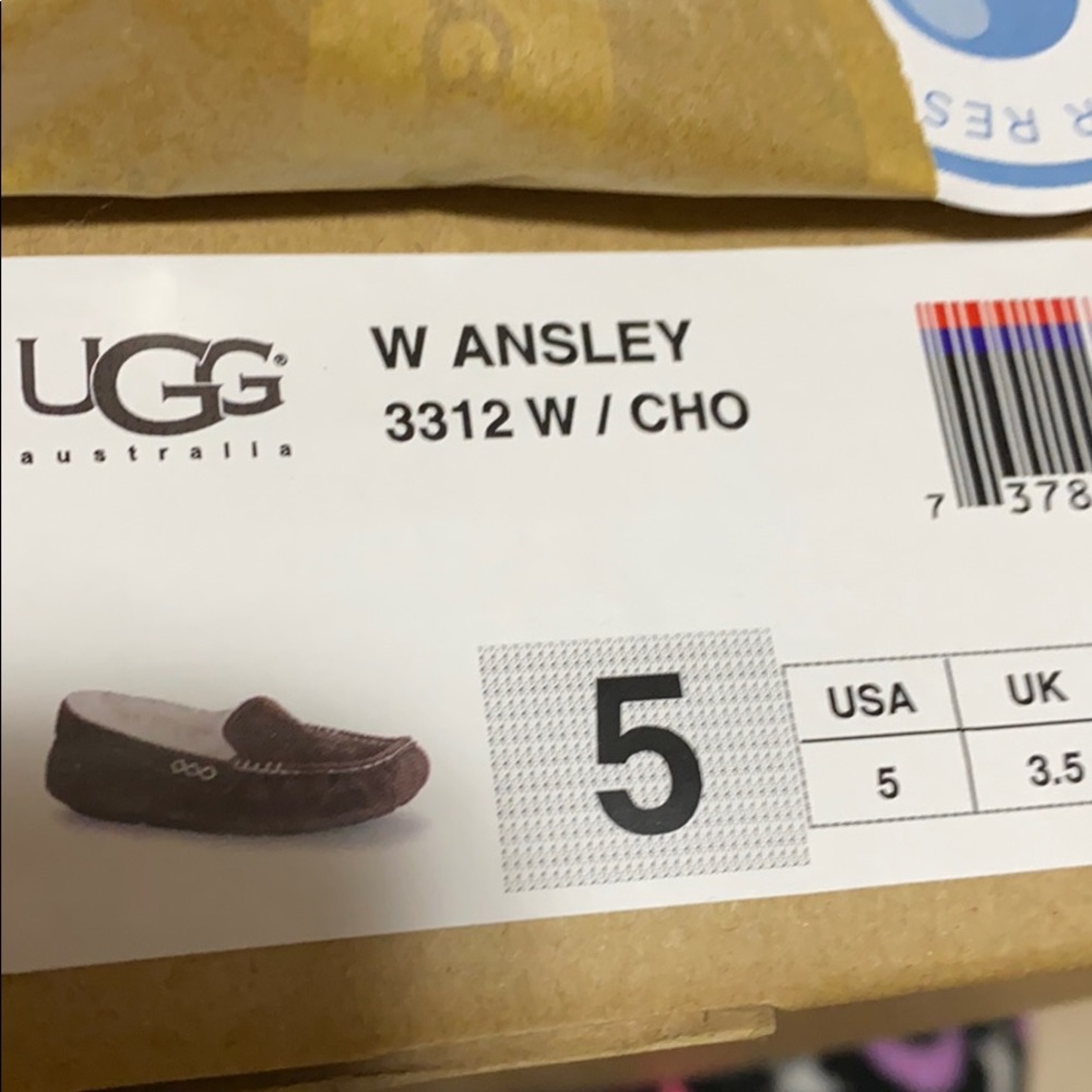 AUTH NIB UGG ANSLEY CHOCOLATE US5/UK3 - Picture 12 of 12